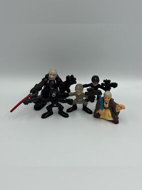 Star Wars Galactic Heroes Toy Lot- Obi Wan Darth Vader Imperial Officer